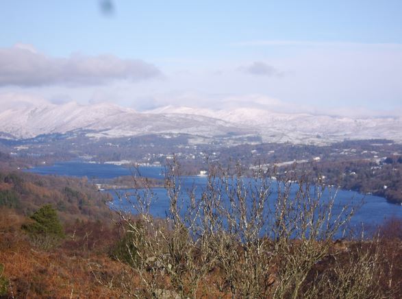 Looking down onto lake Windermere